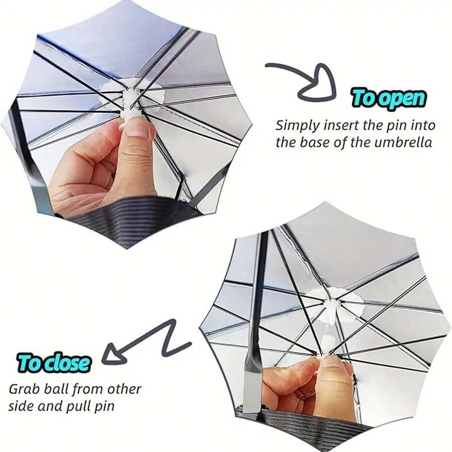 Umbrella Cap Suitable for Camping Fishing Elastic Headband UV Safe Umbrella Cap