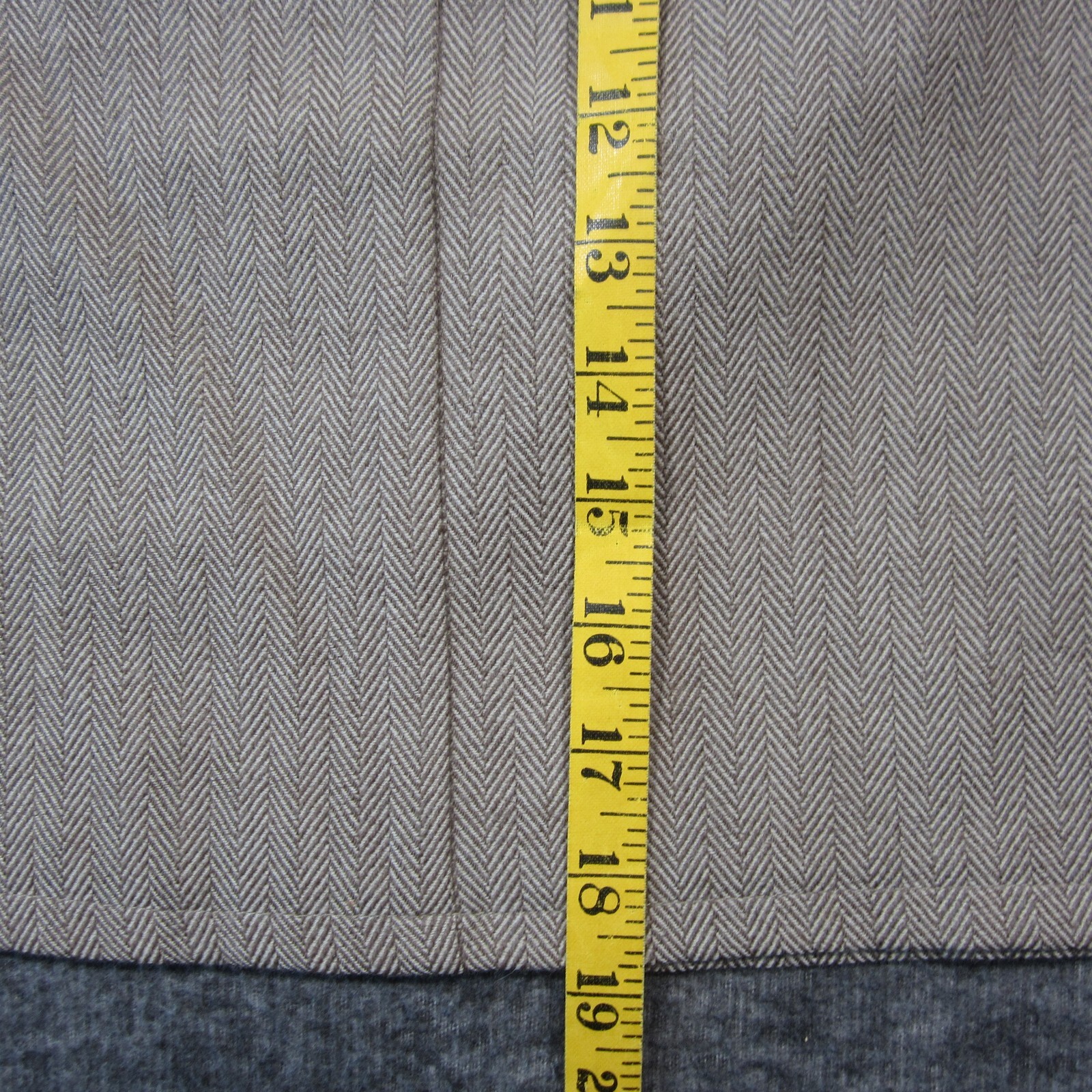 Harve Benard Wool Herringbone Skirt 10P Tan Back Vent Lined Old Money Academia