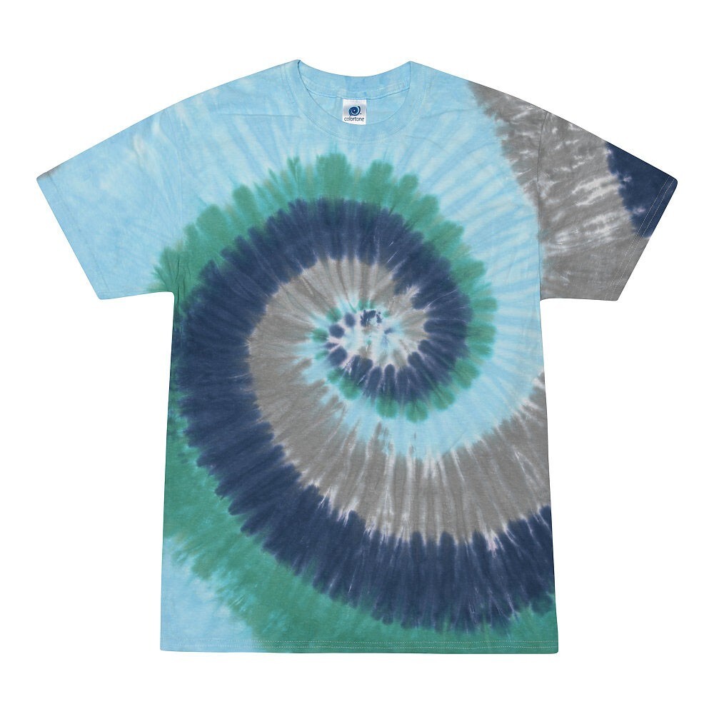 Multi-Color Tie Dye T-Shirts, Kids & Adults Short Sleeve Cotton Colortone