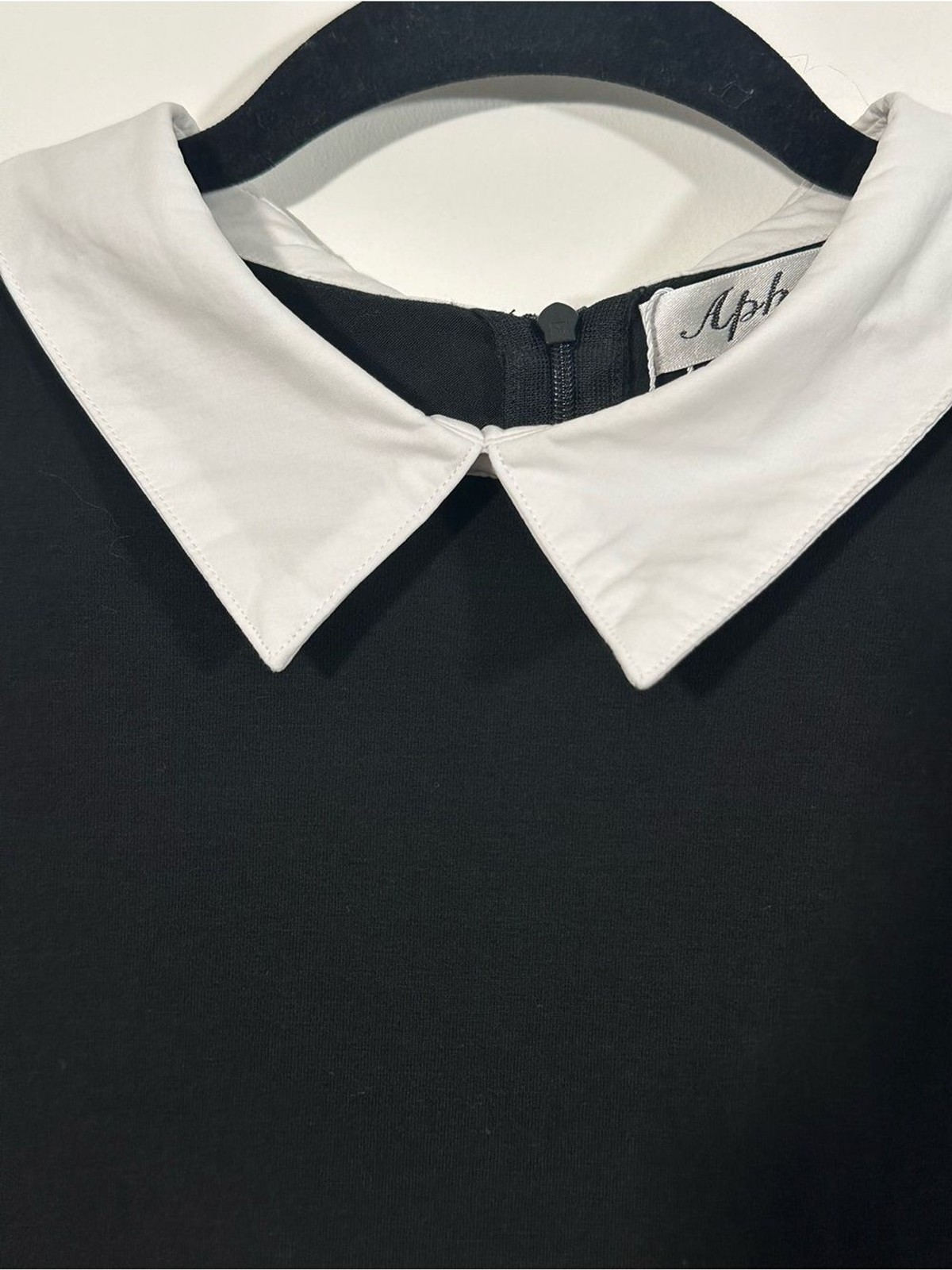 Black Peter Pan Collar Skater Fit and Flare M Wednesday Goth