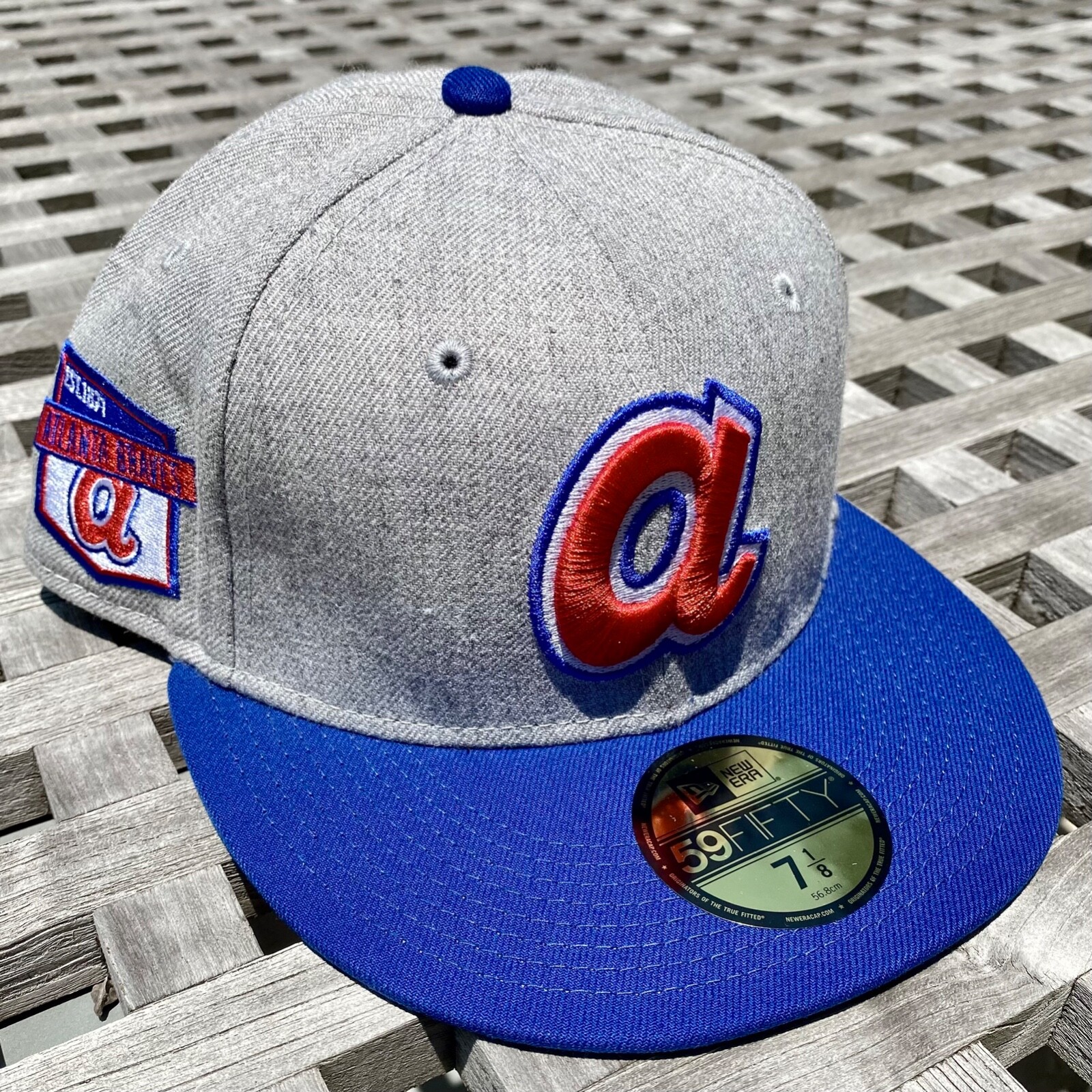 Atlanta Braves 1972 Cooperstown Logo New Era 59FIFTY 2 Tone Fitted Hat 7 1/8