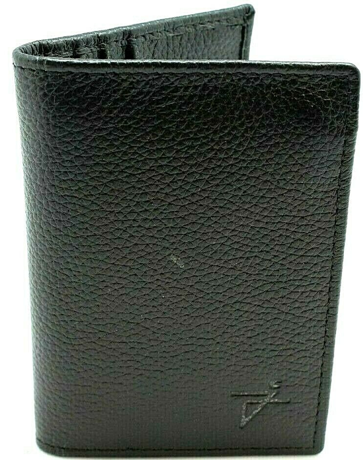 RFID safe Top Grain Leather L-Fold Wallet for Men Student ID Card Case Holder