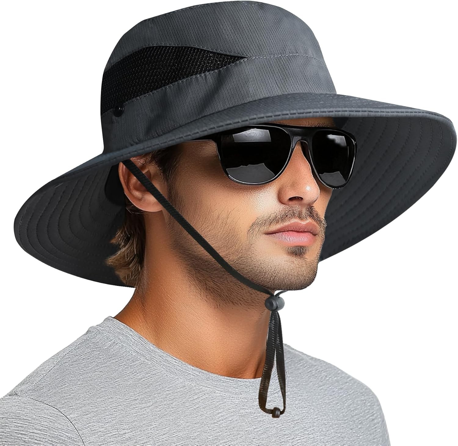 Sun Hat UPF 50+ Wide Brim Bucket Hat Fishing Hiking Beach Outdoor Unisex