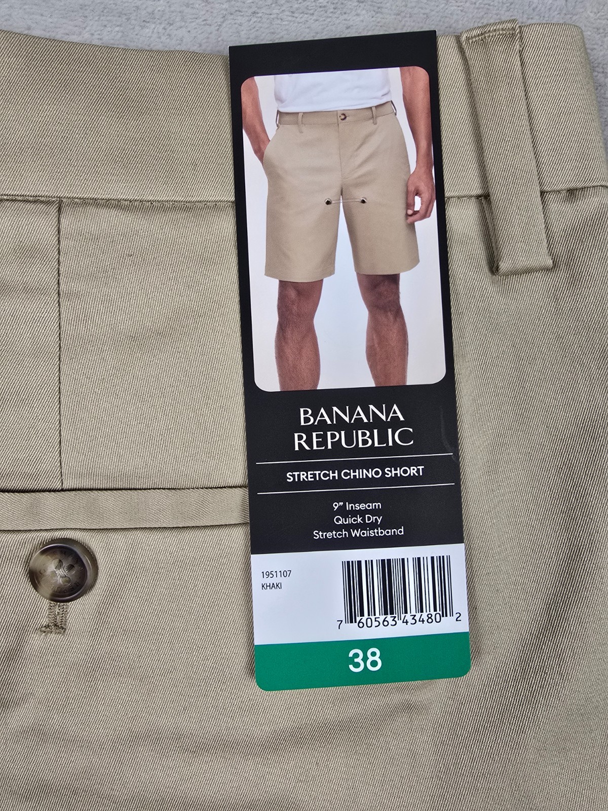 Banana Republic Stretch Chino Shorts Mens 9″ Inseam Quick Dry Pick Color Size
