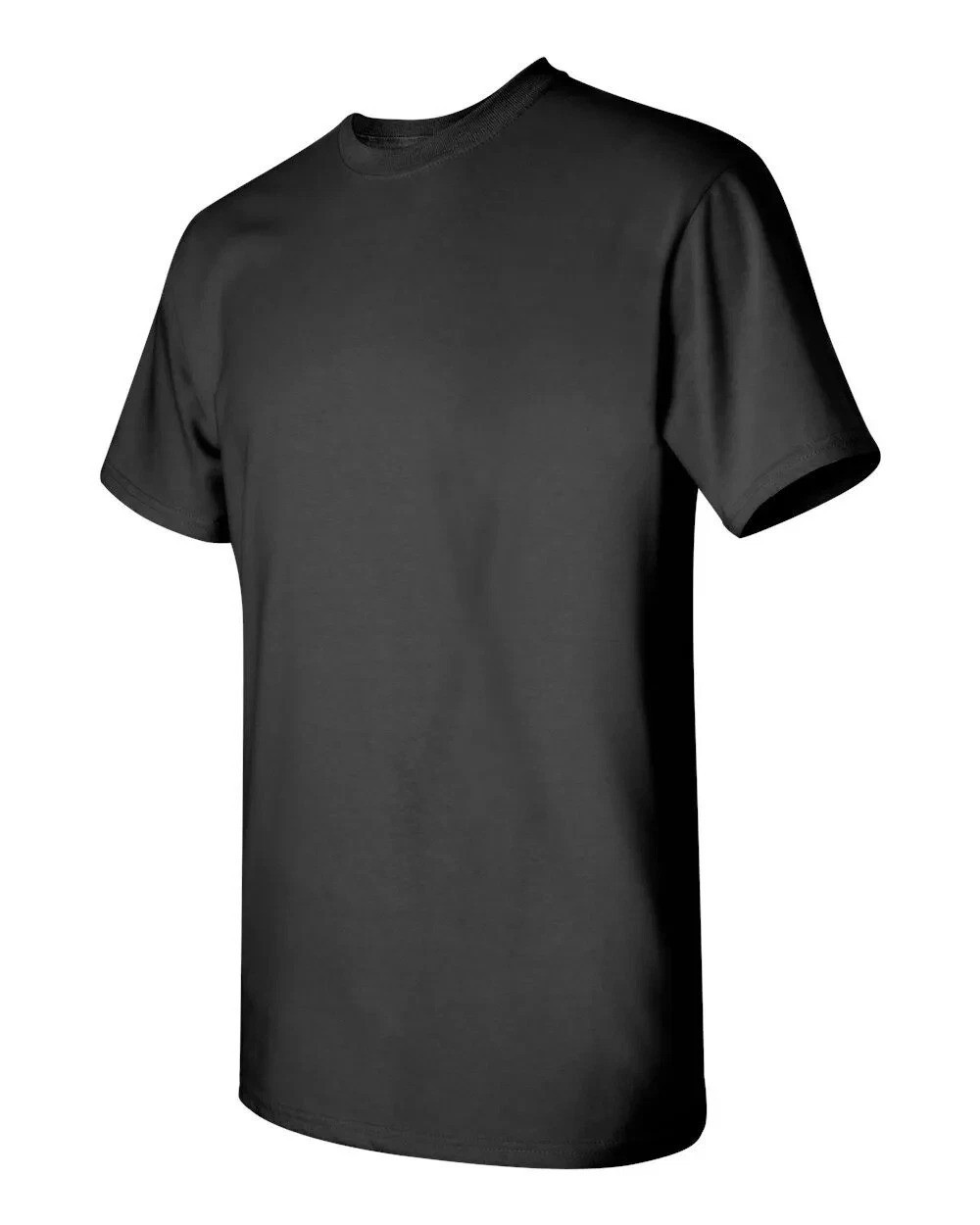 Gildan (6-pack) Black Solid Heavy Cotton Short Sleeve Blank T-Shirt S-2XL