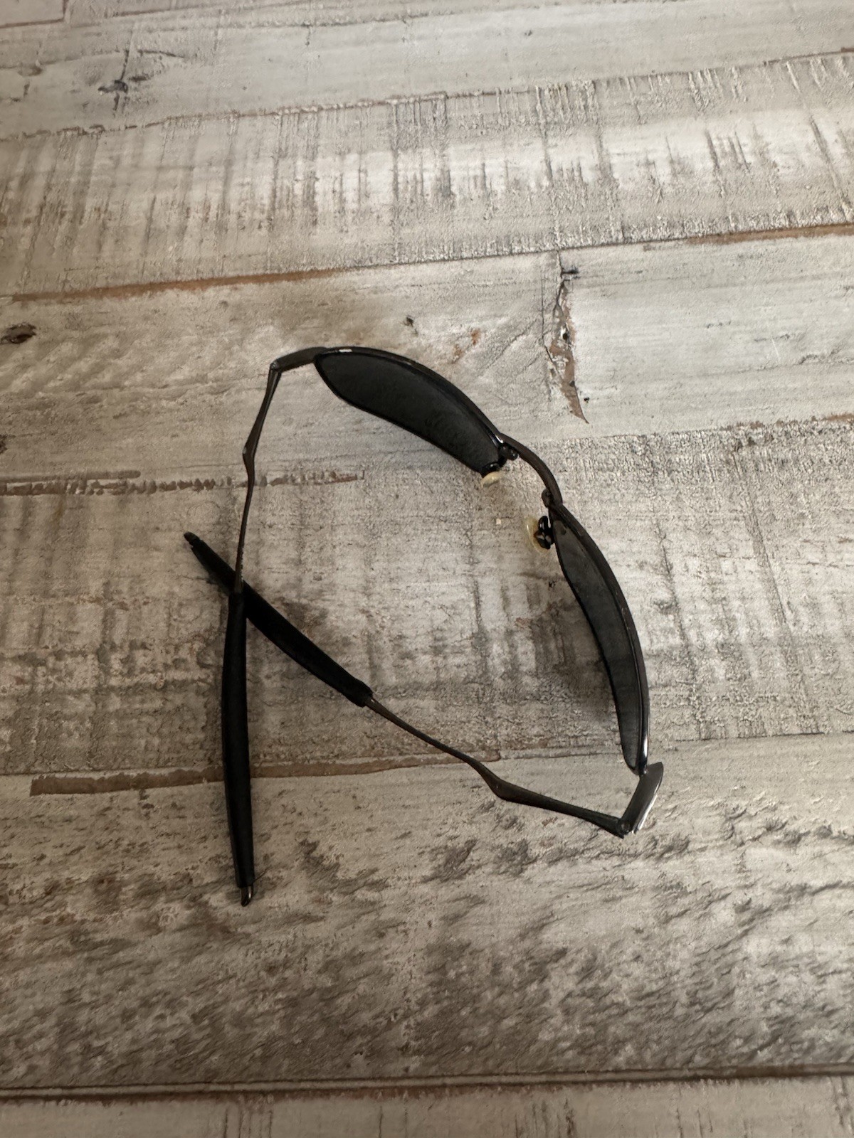 Oakley Whisker Pewter Black Sunglasses Frames 12-849 60-19 Polarized Metal Oval