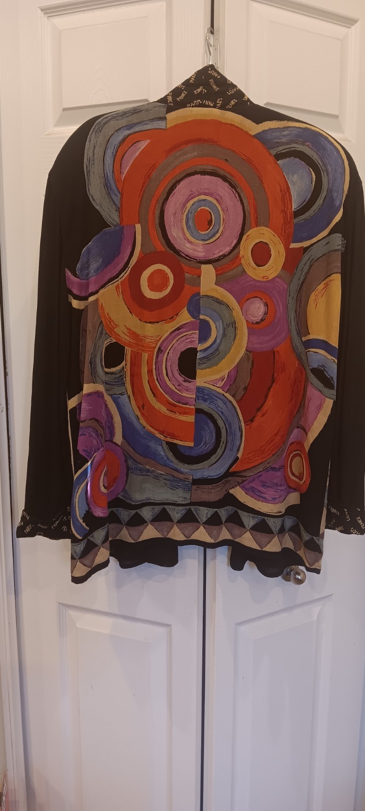 Vtg Carole Little Paris France Art Blazer Jacket Size 12