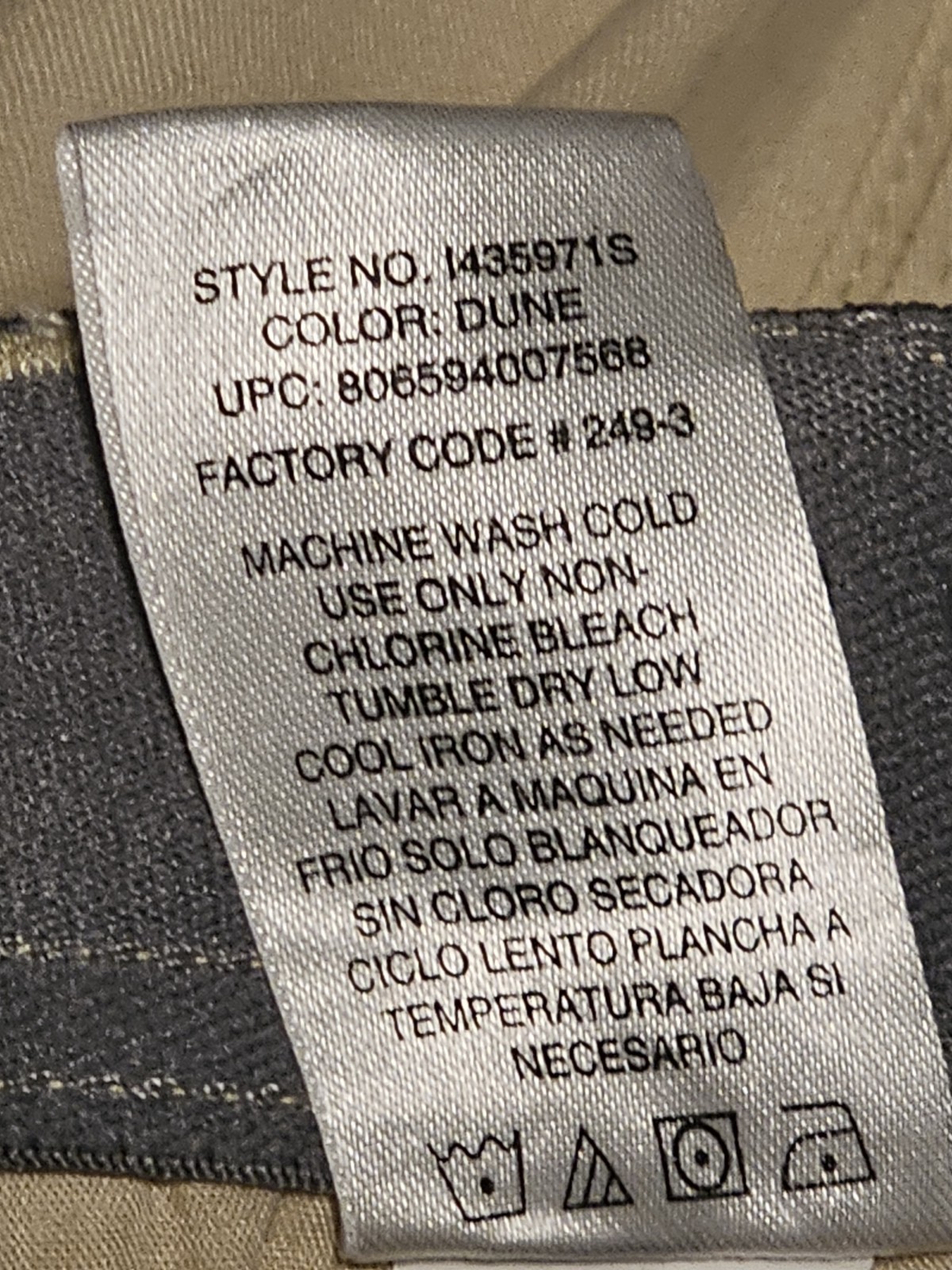 Iron Co. Beige Cargo Shorts Mens Size 34