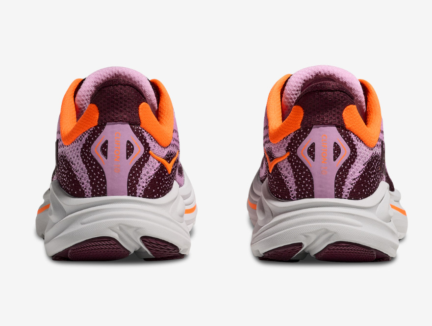 HOKA Clifton 10 Purple Orange G860FLWR Boys Girls Womens GS Sz 4y-7y New Running