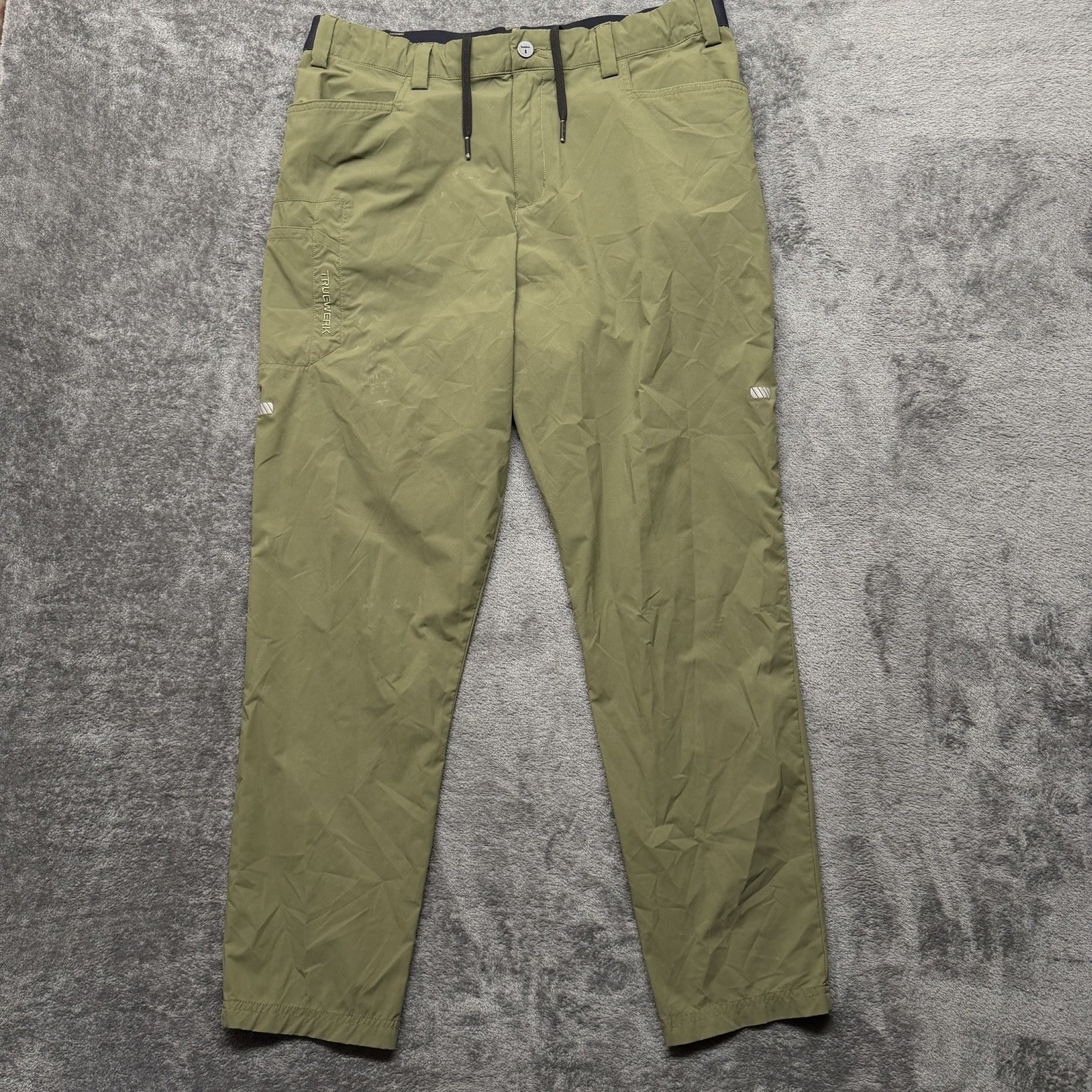 Truewerk Cloud Pants Men XL Green Workwear Utility Outdoor Performance