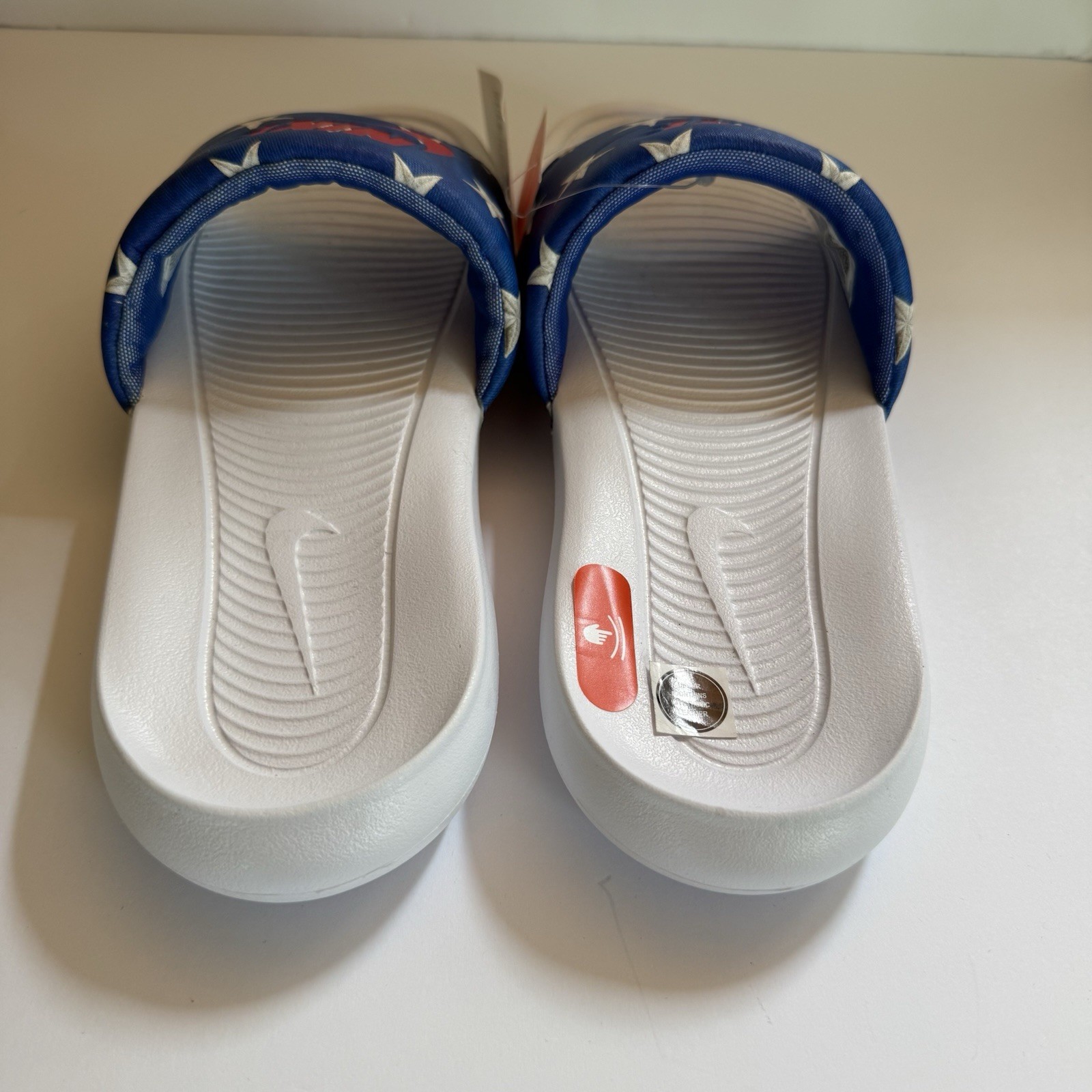 Nike Victori One Print Slide Sandals Red White Blue Mens Size 8 Women 10 NWT New