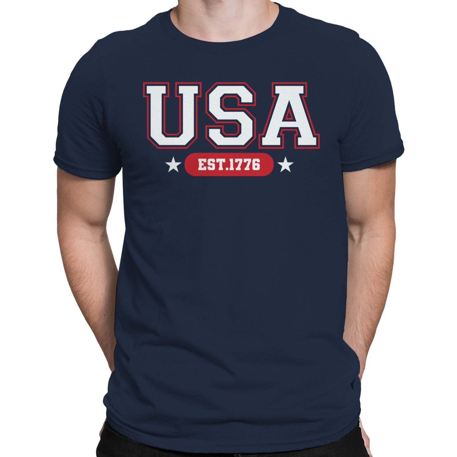 USA EST.1776 Patriotic Men’s T-shirt