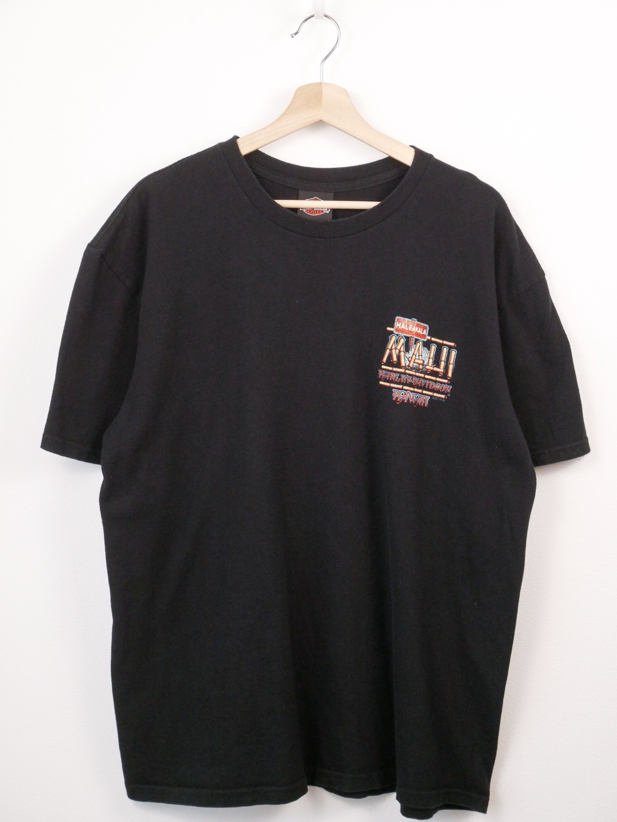 Harley Davidson Mens XL Maui Hawaii Motorcycle Graphic T Shirt Black 2011