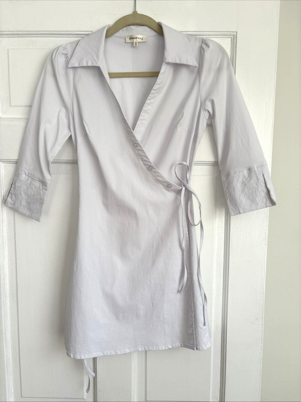 French Kiss True Style Wrap Dress Graduation Communion Office Minimalist | S