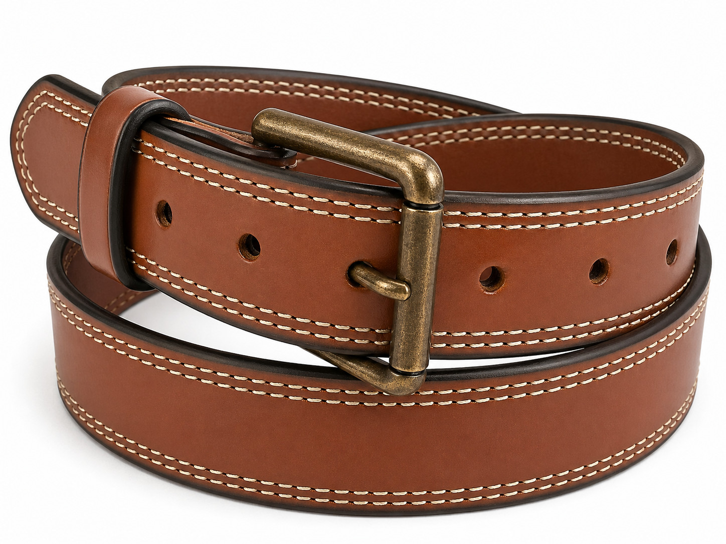 AMISH MADE WICKETT & CRAIG 1.5″ STITCHED REAL LEATHER WORK GUN HOLSTER BELT USA