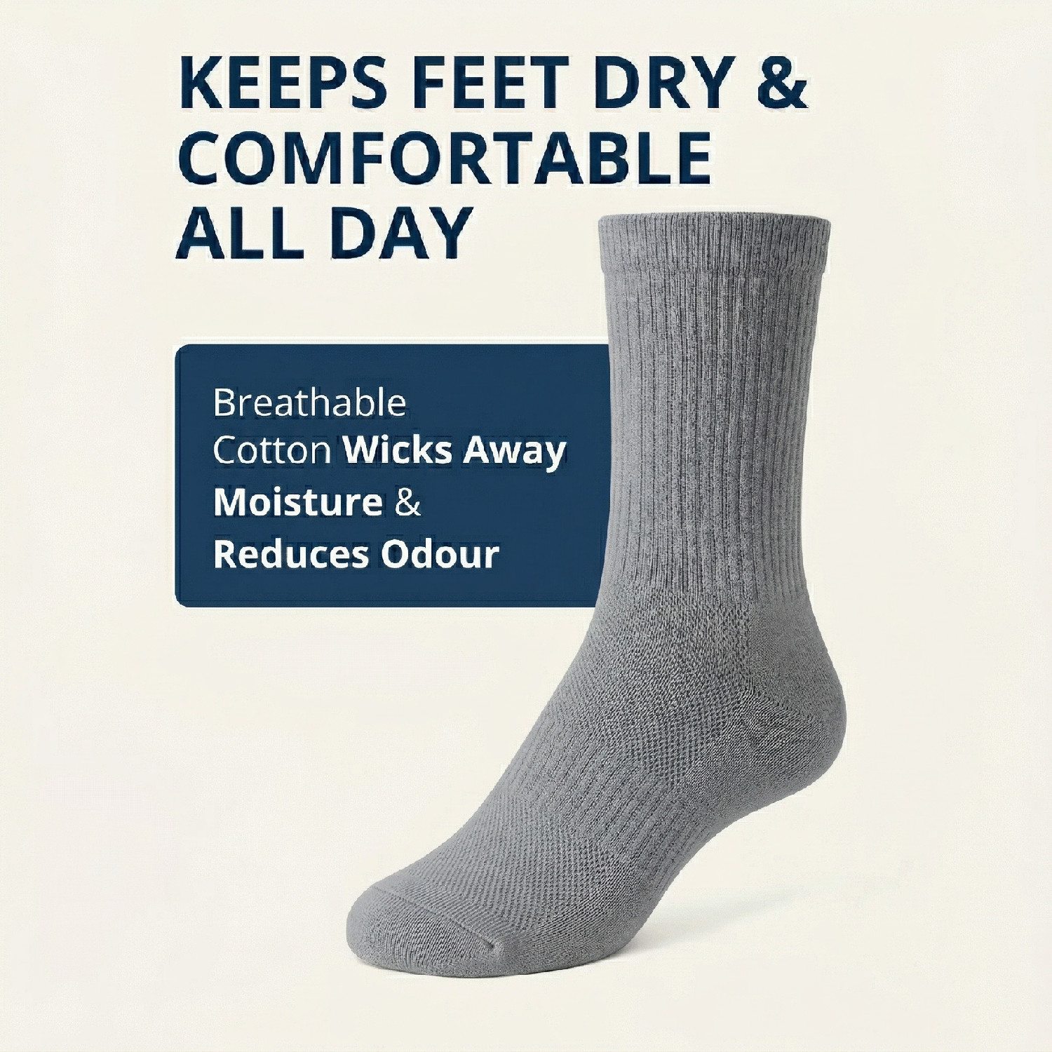 3 6 12 Pairs Diabetic Crew Socks Mens Circulatory Health Non Binding 9-11 10-13