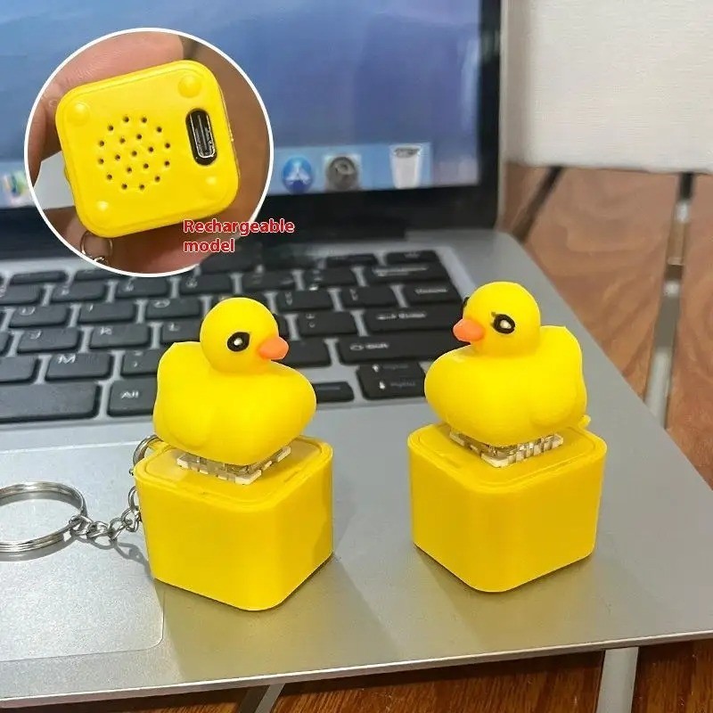 Frog Knocking Toy Frog Keyboard Keychain Decor Emit Light And Sound Pendant TL