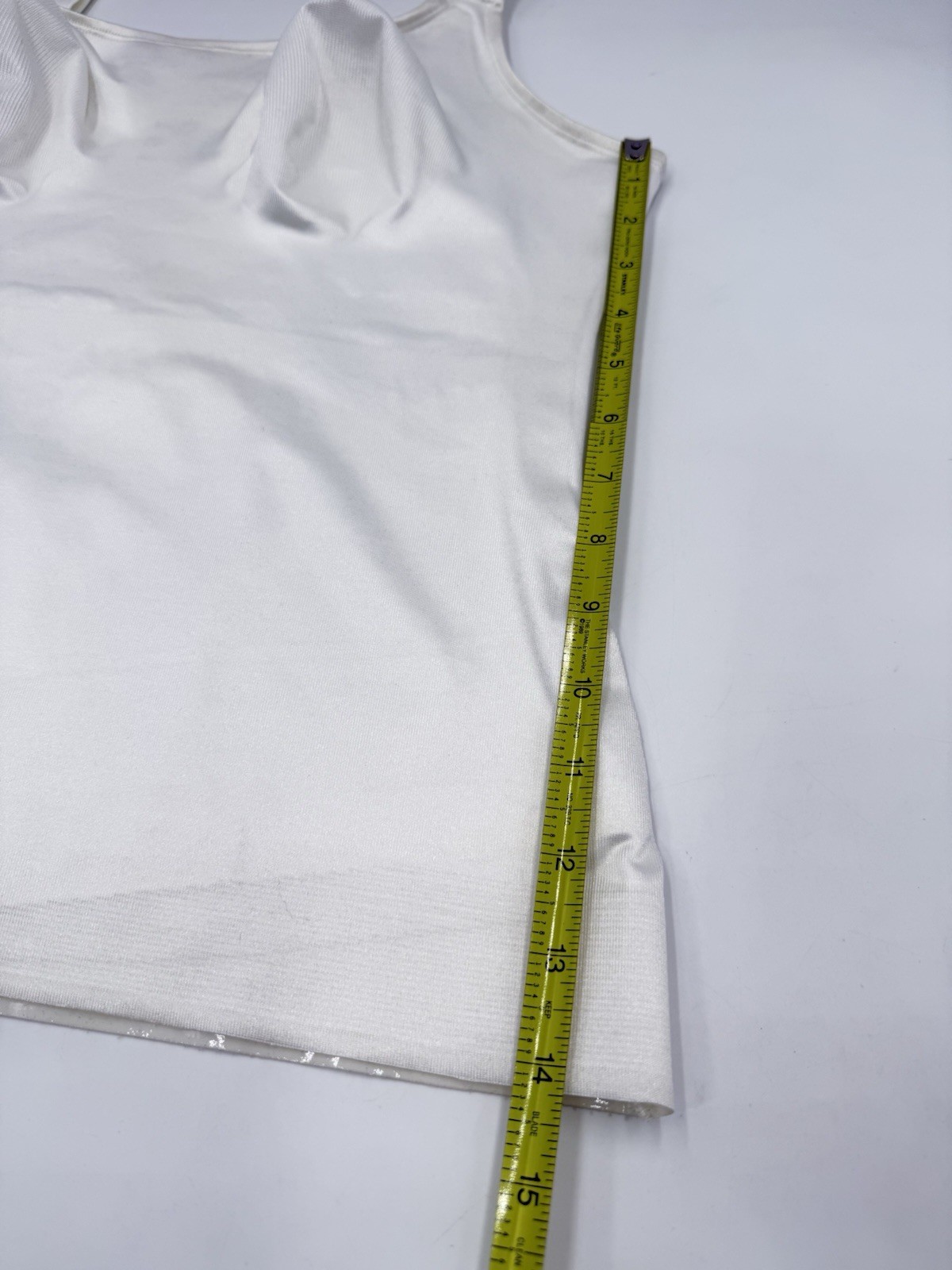 RUBY RIBBON Size 40 White Shapewear Camisole Top Built In Support Adjustable Str