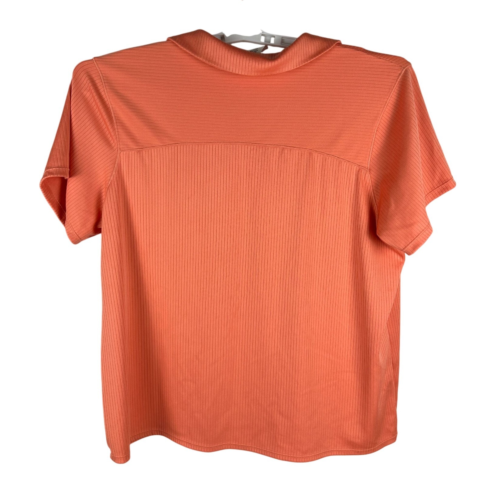 Xersion Womens Coral Ribbed Polo Shirt Size XXL Polyester Spandex Blend