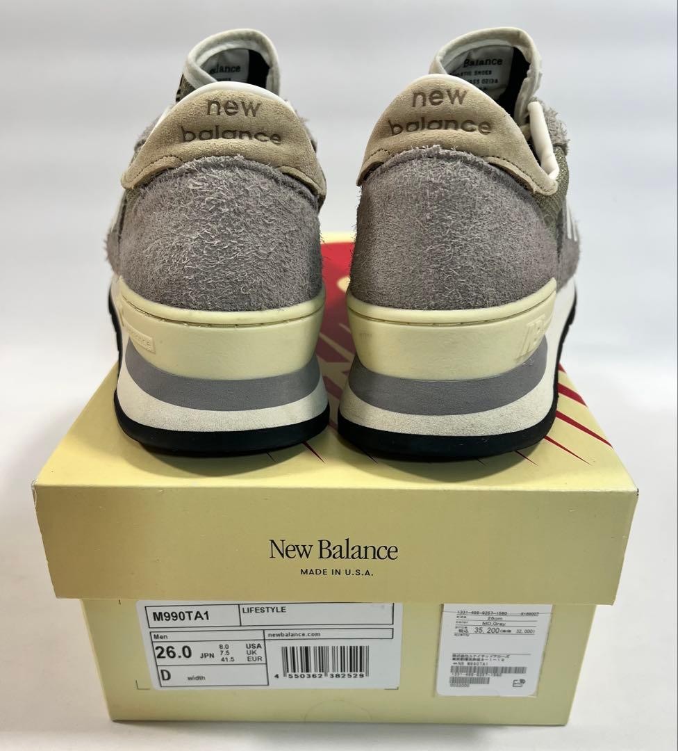 New Balance M990TA1 Gray Men’s Sneakers US8.0 Near Mint with Box