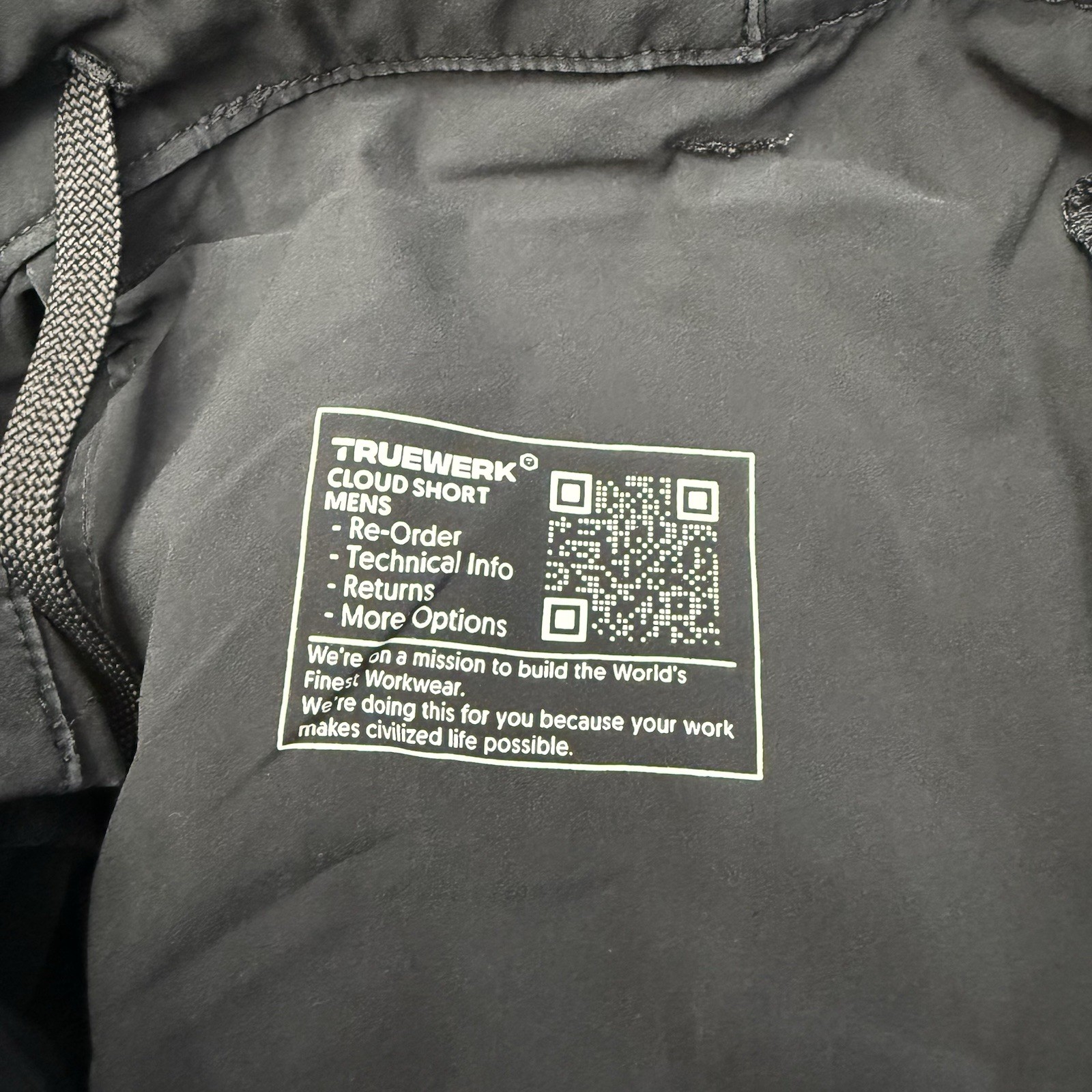 Truewerk Cloud Shorts Mens Size Medium Black Performance Tech Utility