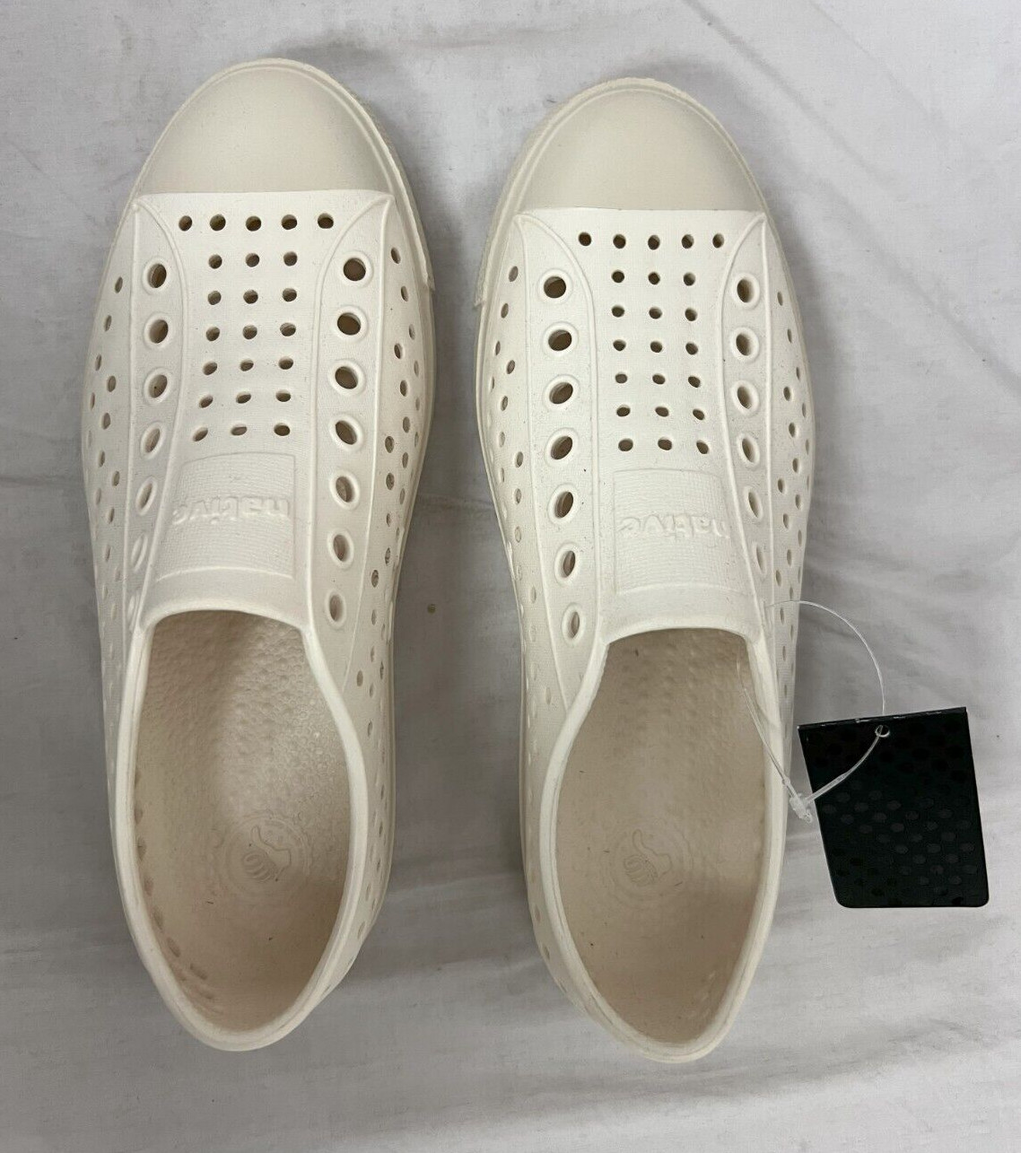 Native Adults Jefferson Slip On Sneaker Shoes Ovaltine White Men 4/Women 6 New