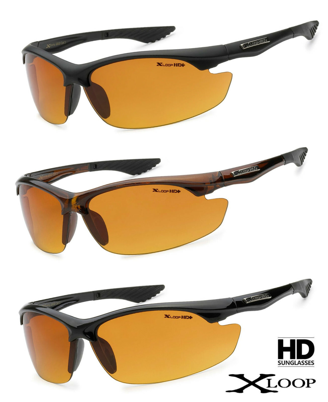 XLOOP SPORT NIGHT DRIVING SUNGLASSES YELLOW HIGH DEFINITION GLASSES