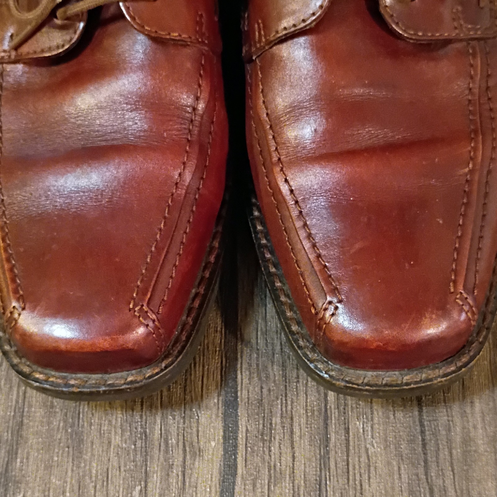 ECCO Shoes Mens 9.0 Brown Leather Derby Oxford Lace-Up Dress Comfort Classic
