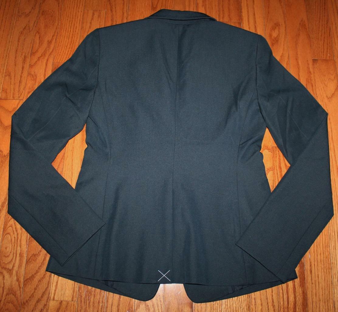 NWT Womens Ann Taylor Machine Washable 1-Button Blue Blazer Dark Navy Rinse *E1