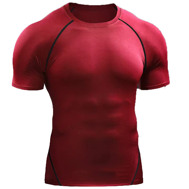 Men Compression T-Shirt Summer Sports Running Quick Dry Fitness Tee Gym Top Gift