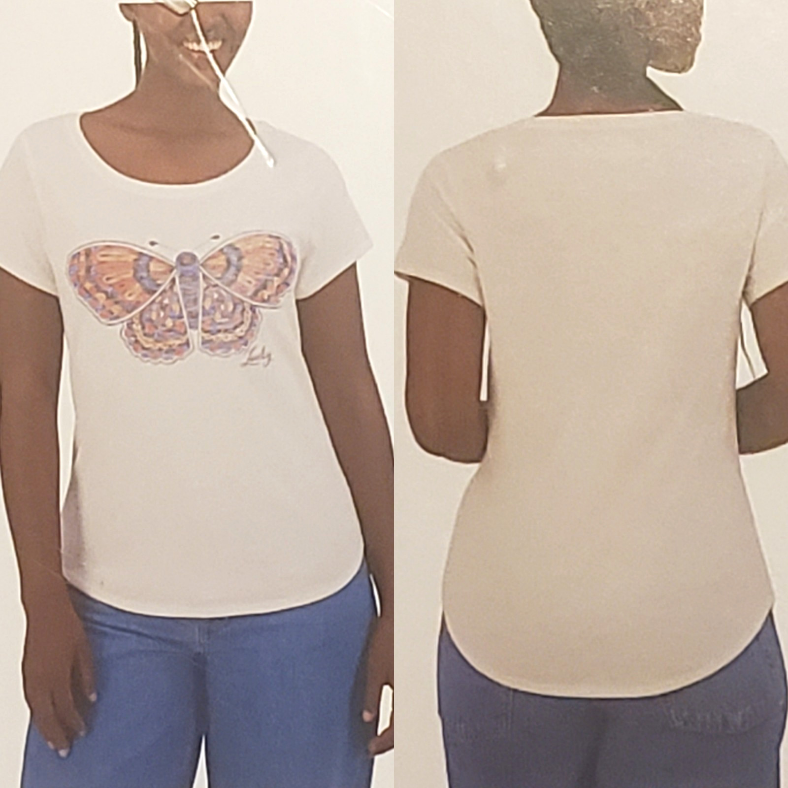 LUCKY BRAND WOMEN S GRAPHIC T-SHIRT BUTTERFLY, HEART, MOOD INDIGO – YOU CHOOSE!