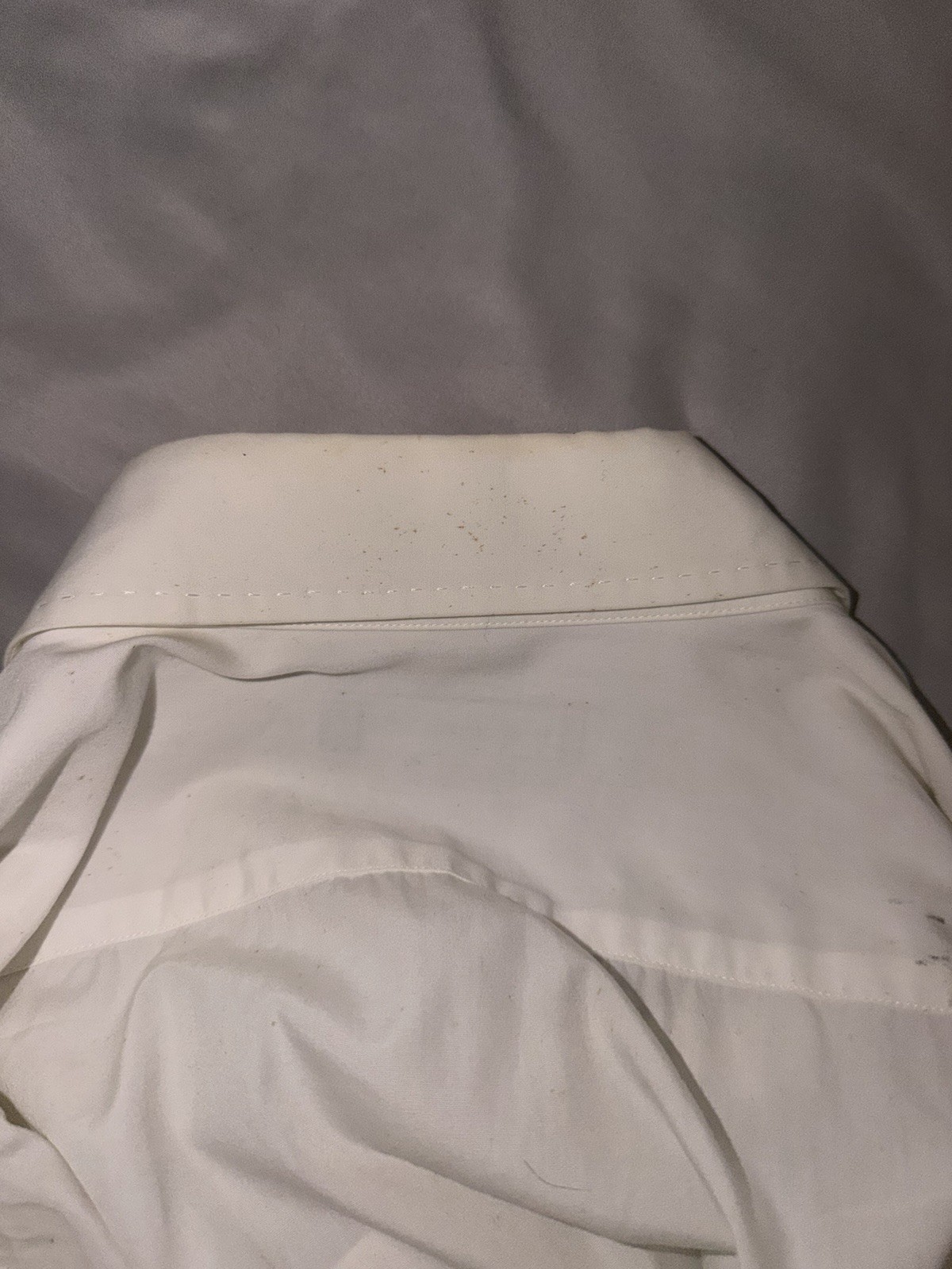 Issey Miyake White Cotton Solid Long Sleeve Point Collar Pocket Shirt Sz 3