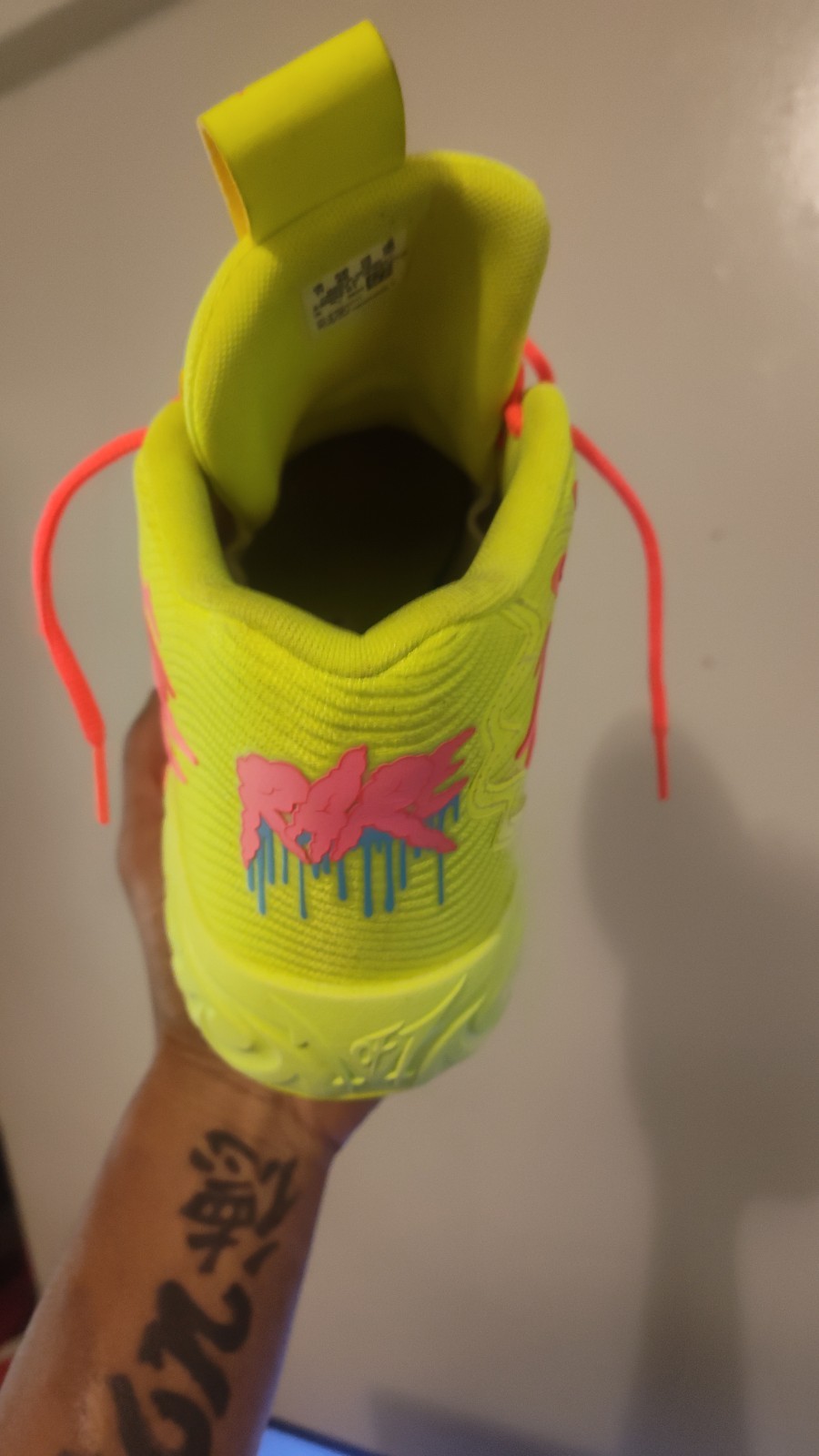 PUMA MB 04 Men’s Mid Top Athletic Sneaker Lace Up Pink/Yellow Rubber