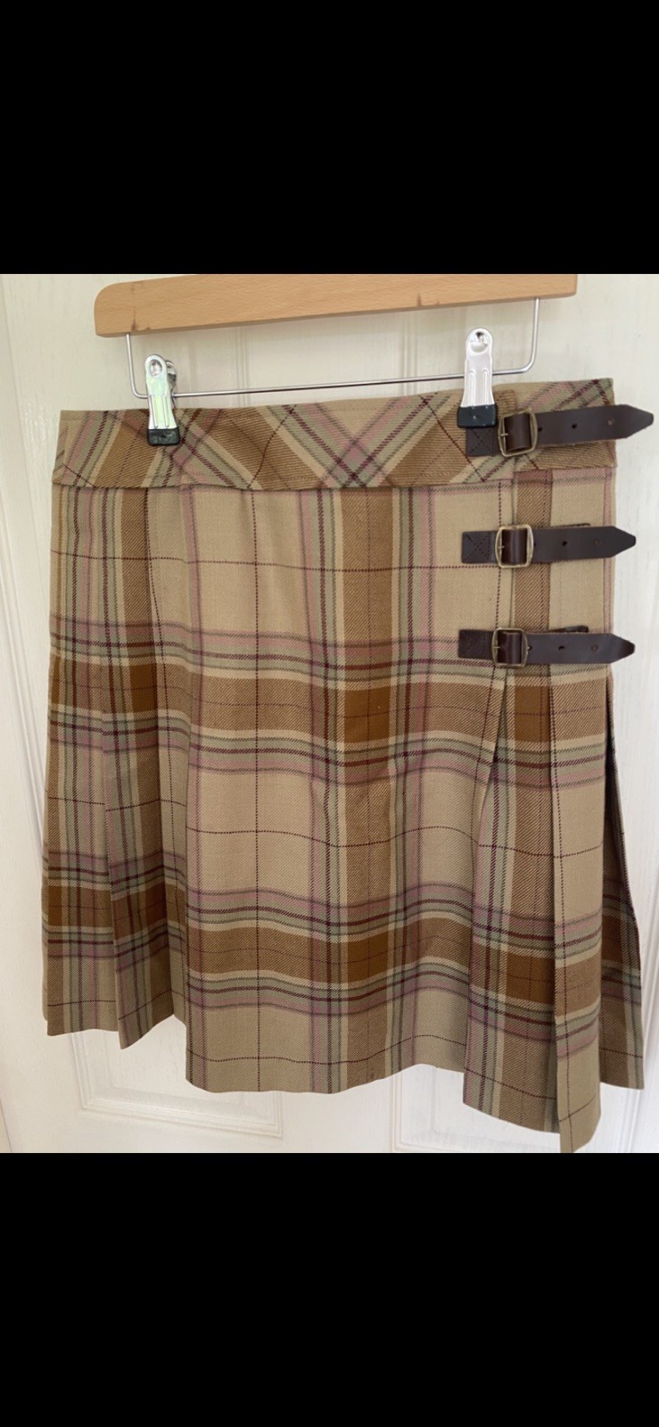 Really Wild Ladies Kilt Skirt With Buckles Wool Tweed worn once