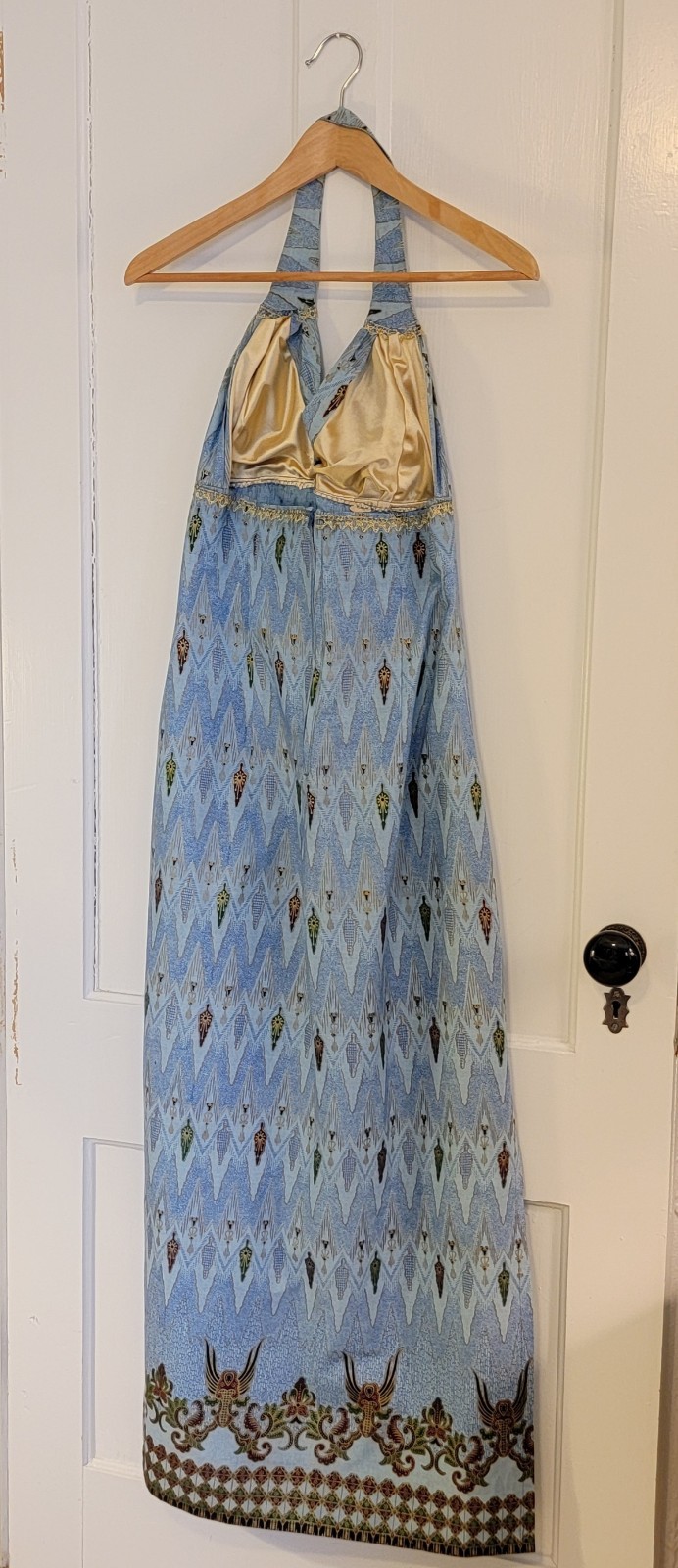 Handcrafted Regal Summer Halter Dress – Size 4