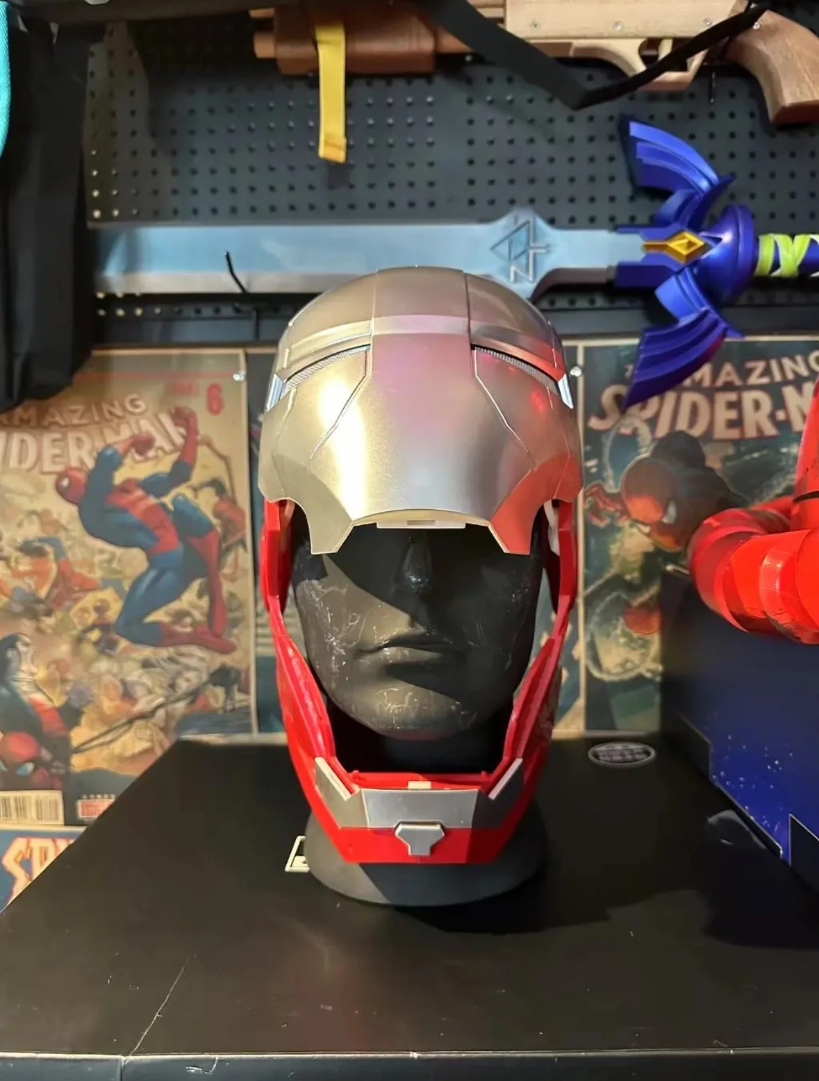 Iron Hero Electronic Helmet Wearable Auto Opening Mask LED Cosplay Adult