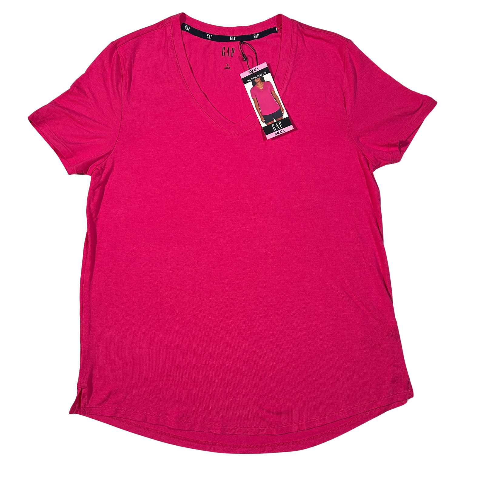 NEW – Gap – Women’s Machine Washable Relaxed Easy Fit Short Sleeve V-Neck Tee