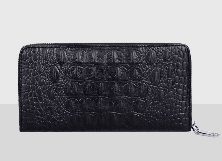 Mens Leather Wallet Zipper Card Holder Long Phone Purse Clutch Handbag Billfold