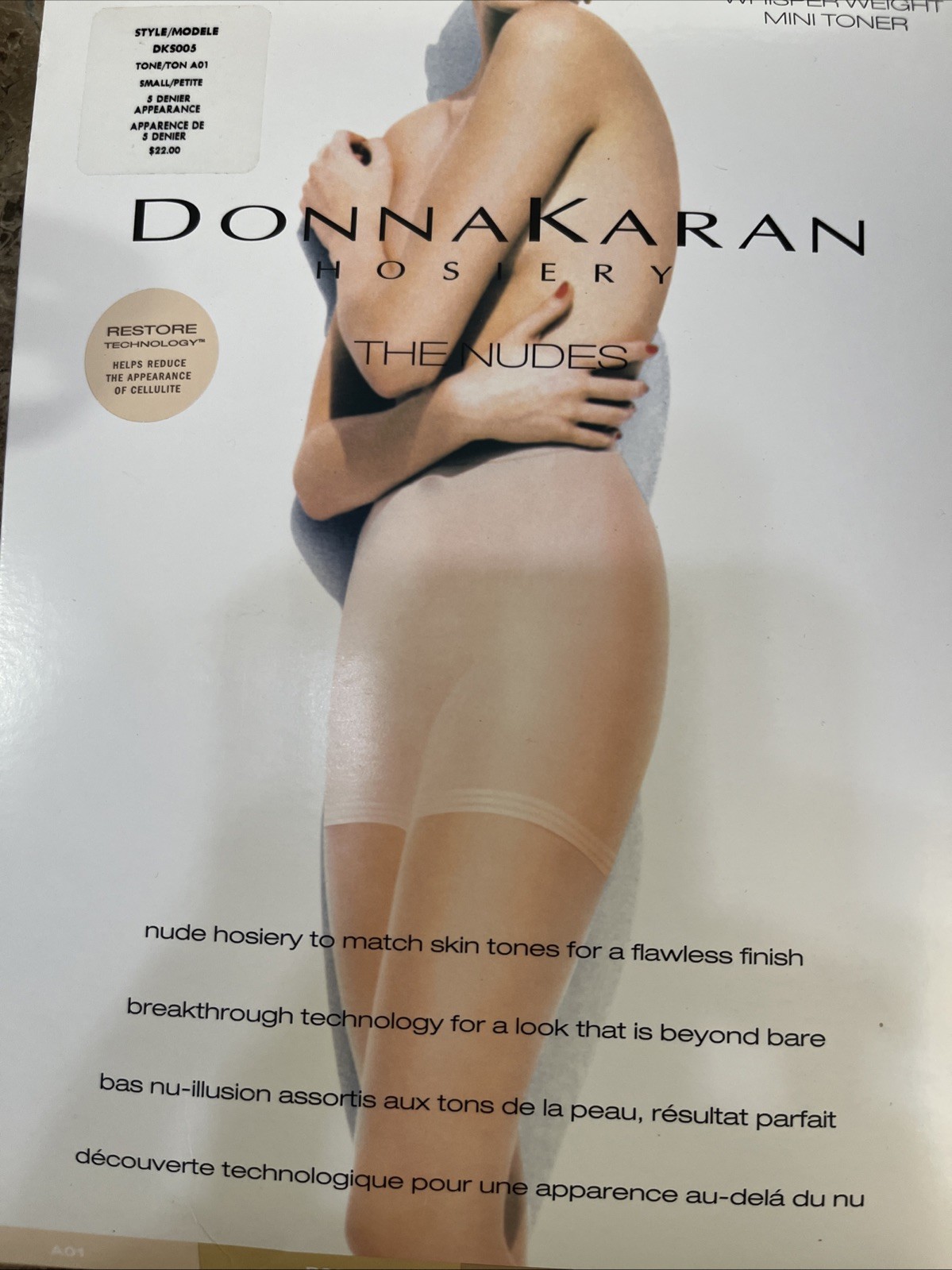 NWT Donna Karan the Nudes Pantyhose Size Small Petite White Color
