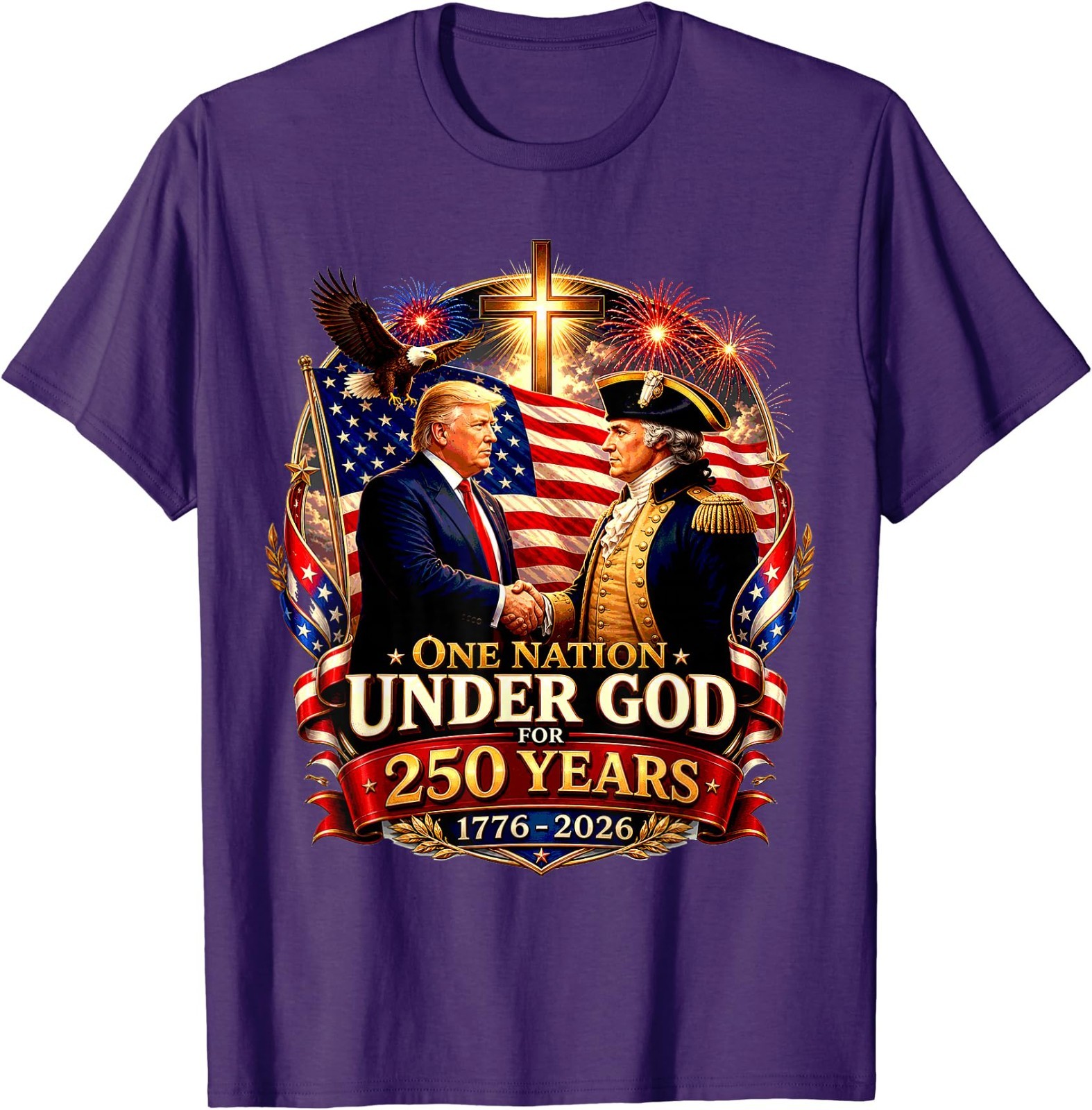 250 Years America Anniversary 250th Trump Washington T-Shirt