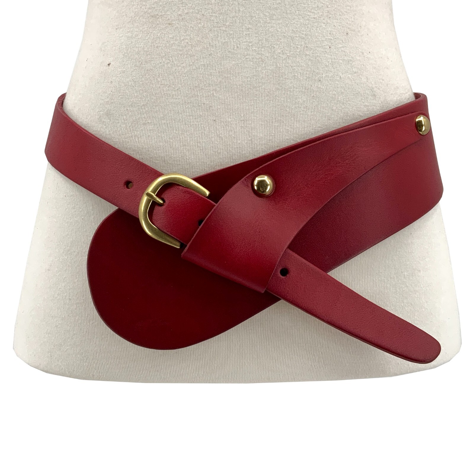 Women Wide Waist Fashion Vintage Cowhide Full Grain Leather Boho Concho Belt