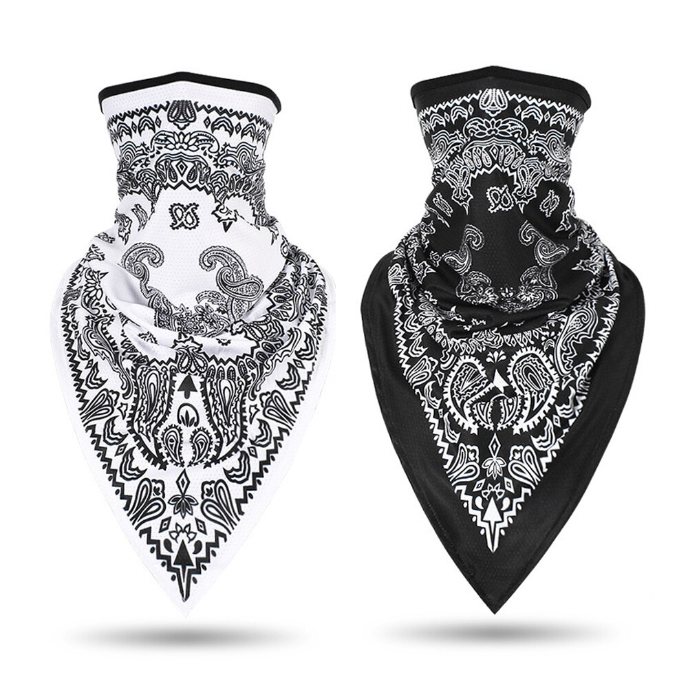 2x Motorcycle Face Mask Balaclava Scarf Bandana Neck Gaiter Headwear Mouth Cover
