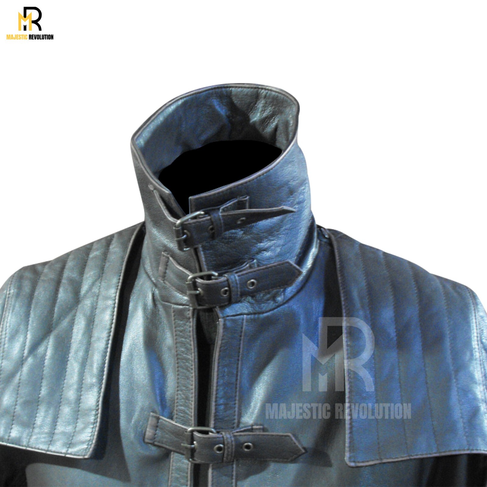 VAN HELSING Men’s Black Lambskin Long Trench Leather Full-Length Duster Coat