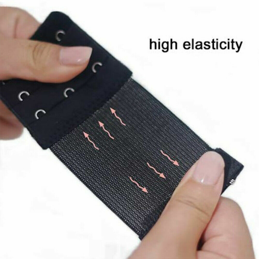 8Pcs Lady Adjustable Bra Extender 3 Hooks Elastic Underwear Strap Extension Belt