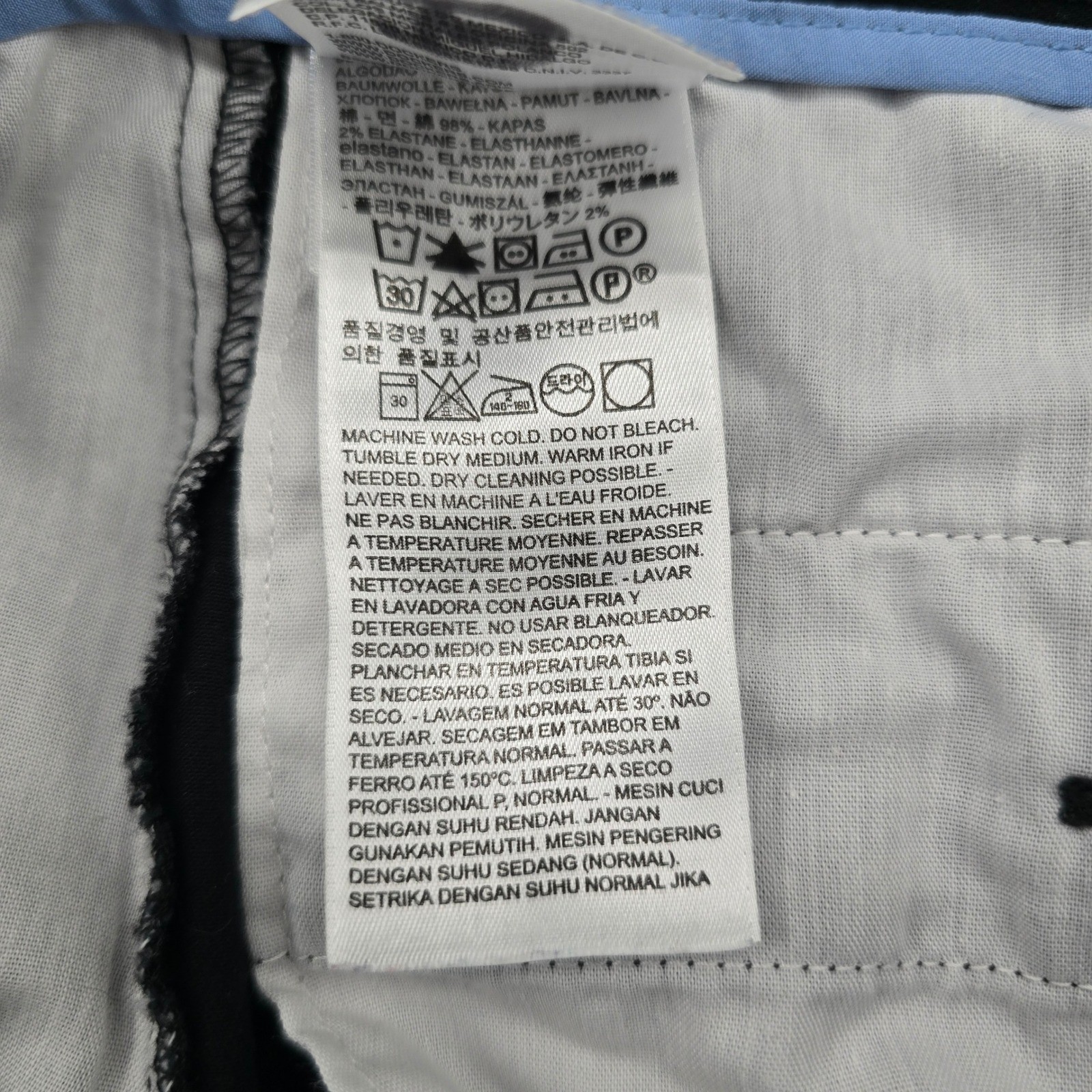 Dockers Chino Pants Mens 34×29 Relaxed Fit Black Cotton Stretch Casual