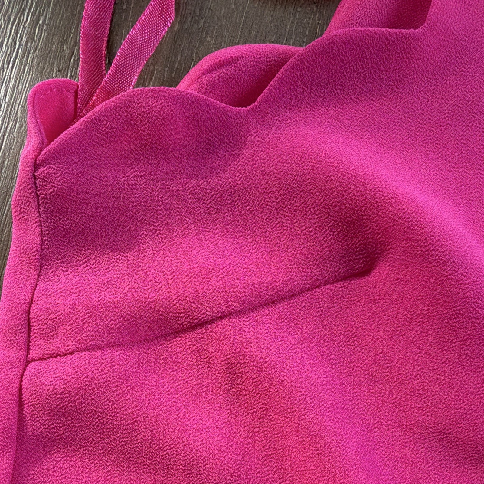 Naked Zebra Pink & Yellow Chiffon Spaghetti Strap Cami Blouse Women’s Small Lot