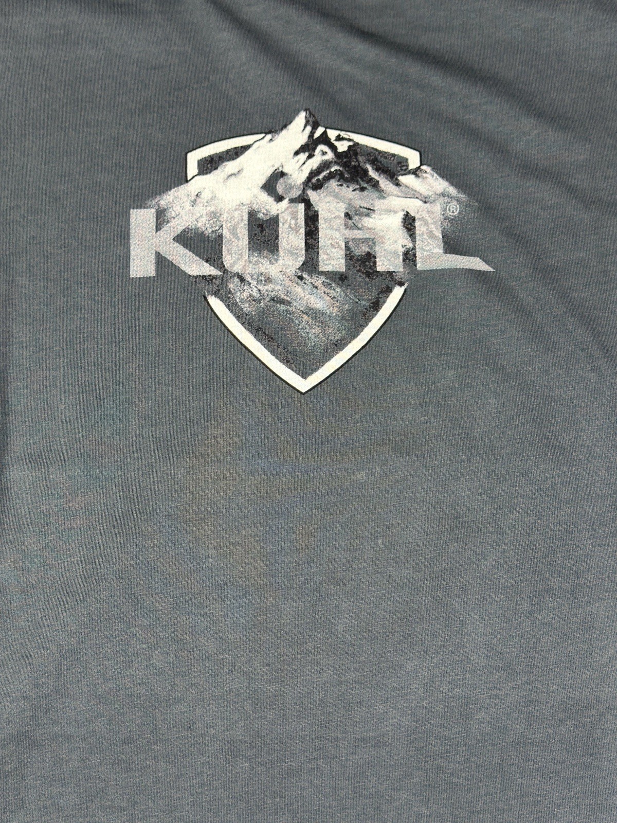 Kuhl Shirt Men Extra Large Cotton Gray Hiking Trek Mountain Logo New