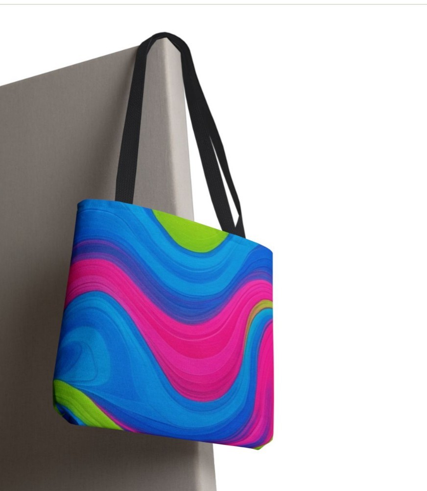 Tote Bag AOP Neon Abstract Art Design