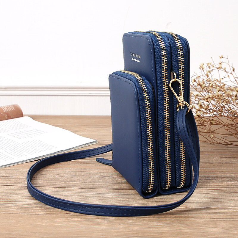 Touch Screen Cell Phone Purse Crossbody Women Leather Wallet Pouch Shoulder Bag