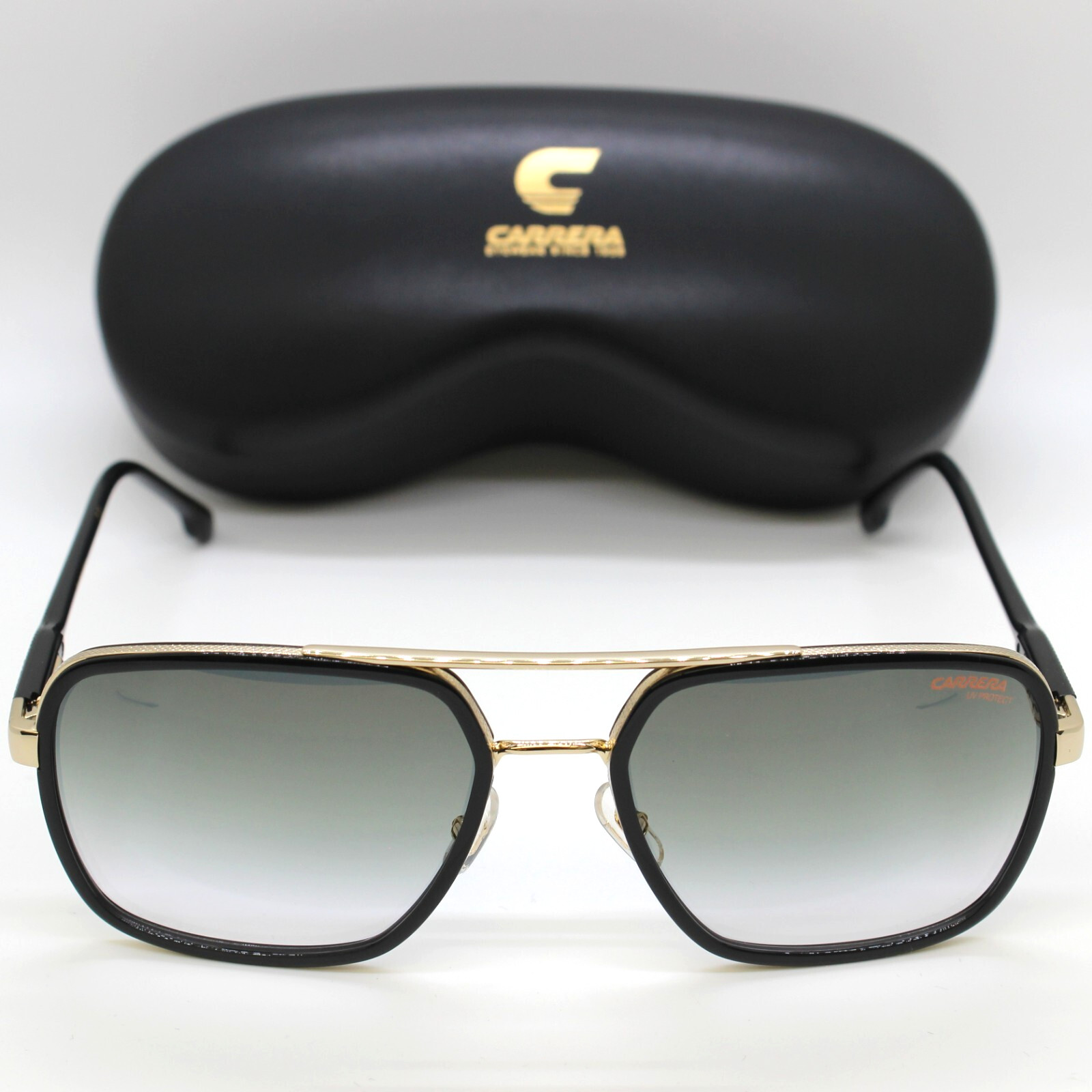 NEW Carrera 256/S Sunglasses Gold Black / Green Shaded Gold Mirror RHL Authentic